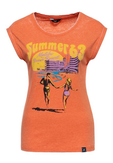 QueenKerosin Print-Shirt Summer 63 (1-tlg) mit Retro-Artwork günstig online kaufen