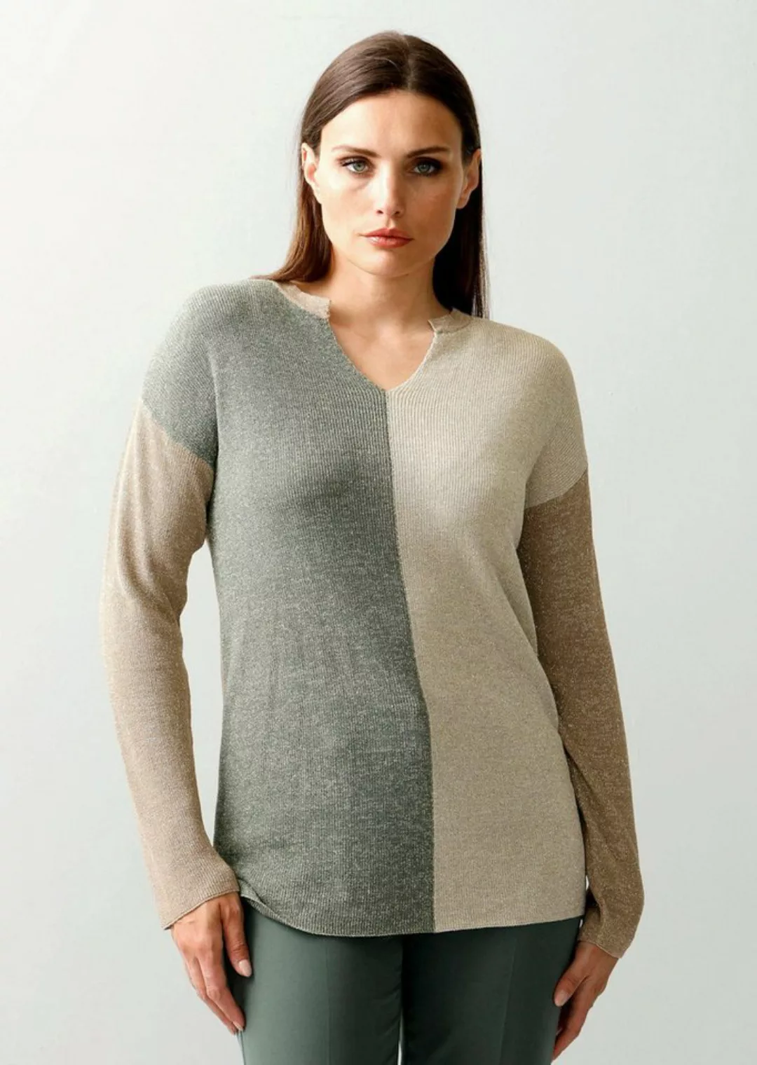 Alba Moda Strickpullover Pullover mit modischem Effektgarn günstig online kaufen