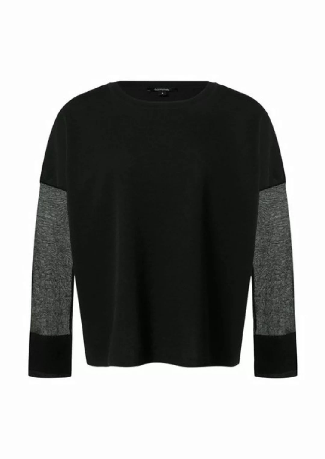 Comma Langarmshirt Leichter Strickpullover im Relaxed Fit mit transparenten günstig online kaufen