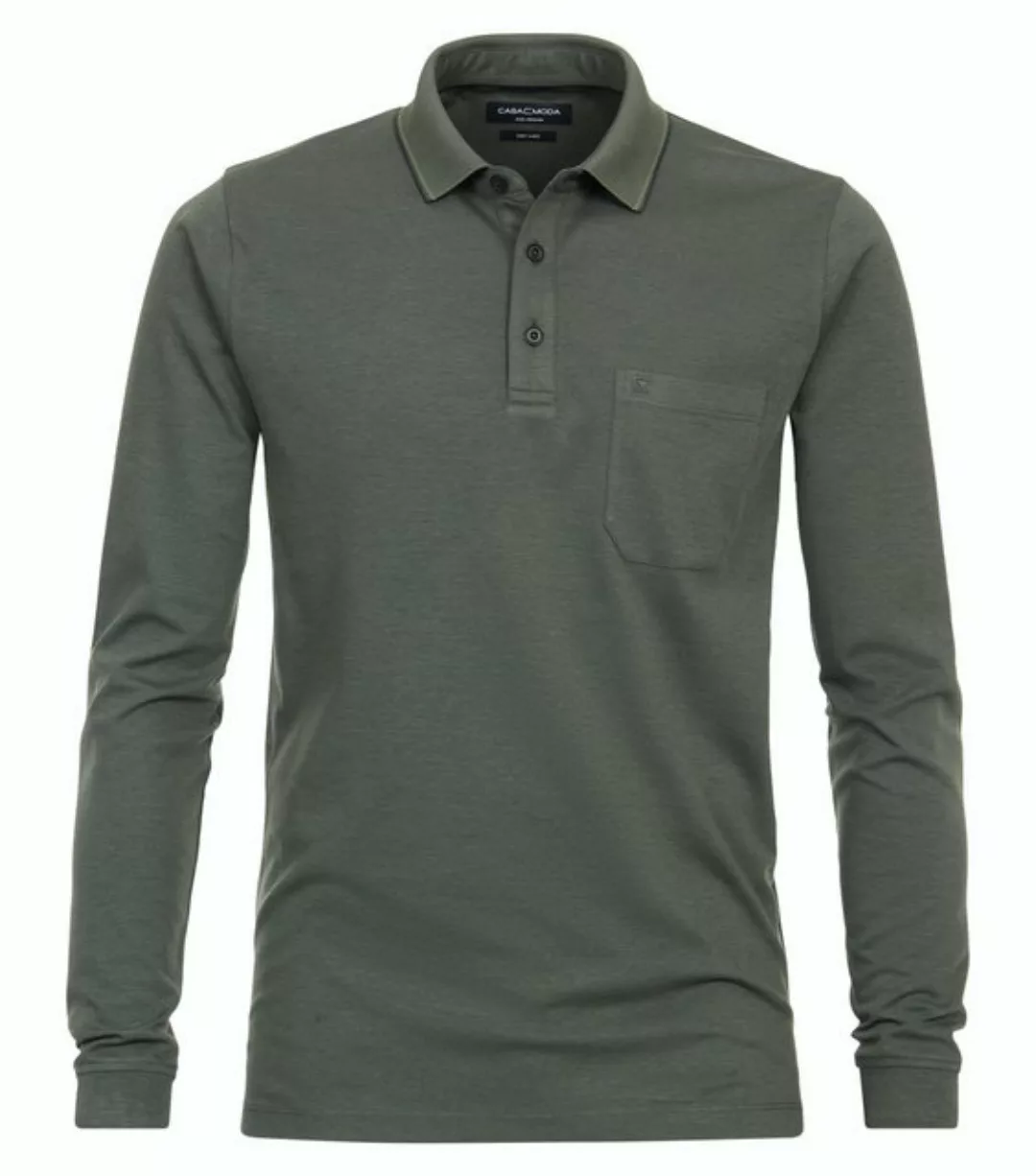 CASAMODA Langarm-Poloshirt "CASAMODA Polo-Shirt Langarm uni" günstig online kaufen