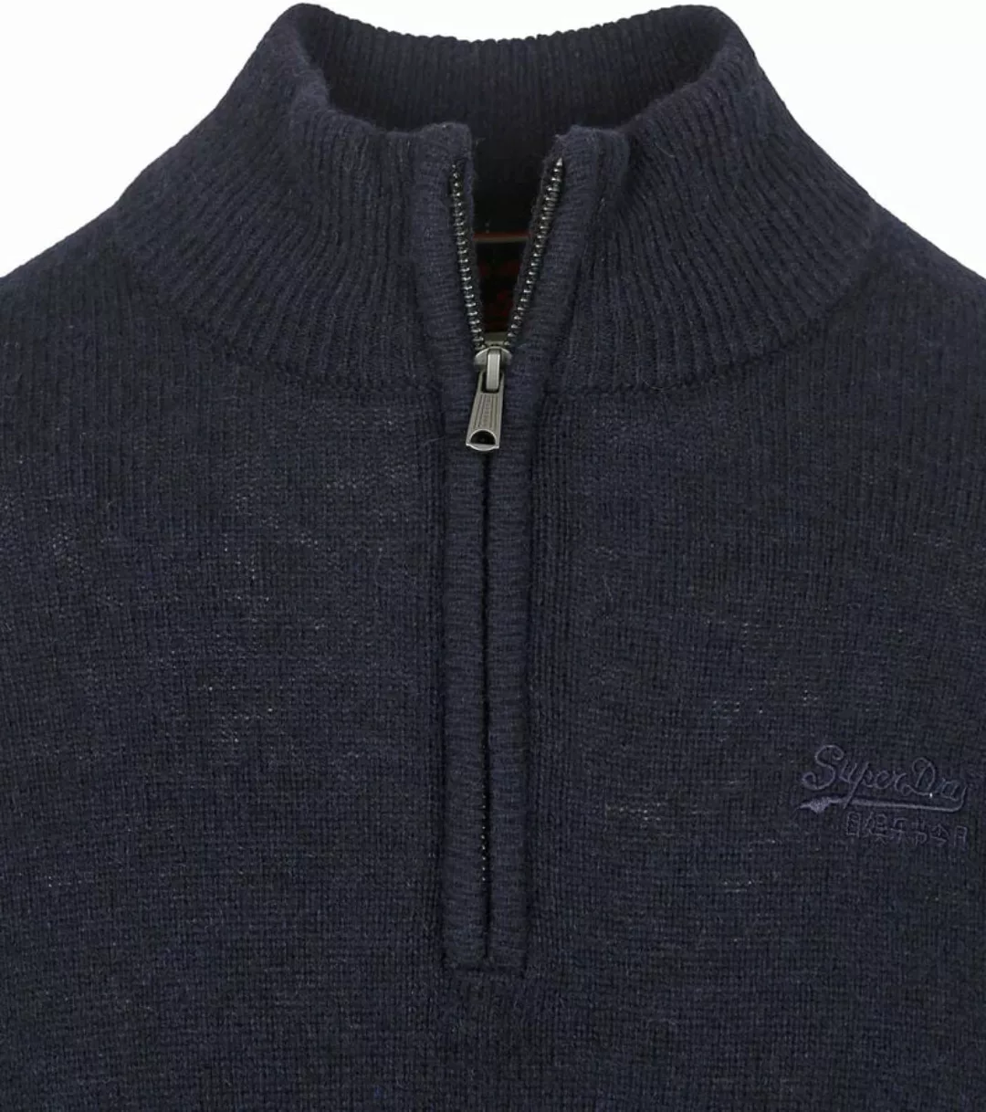 Superdry Henley Essential Half Zip Navy - Größe 3XL günstig online kaufen