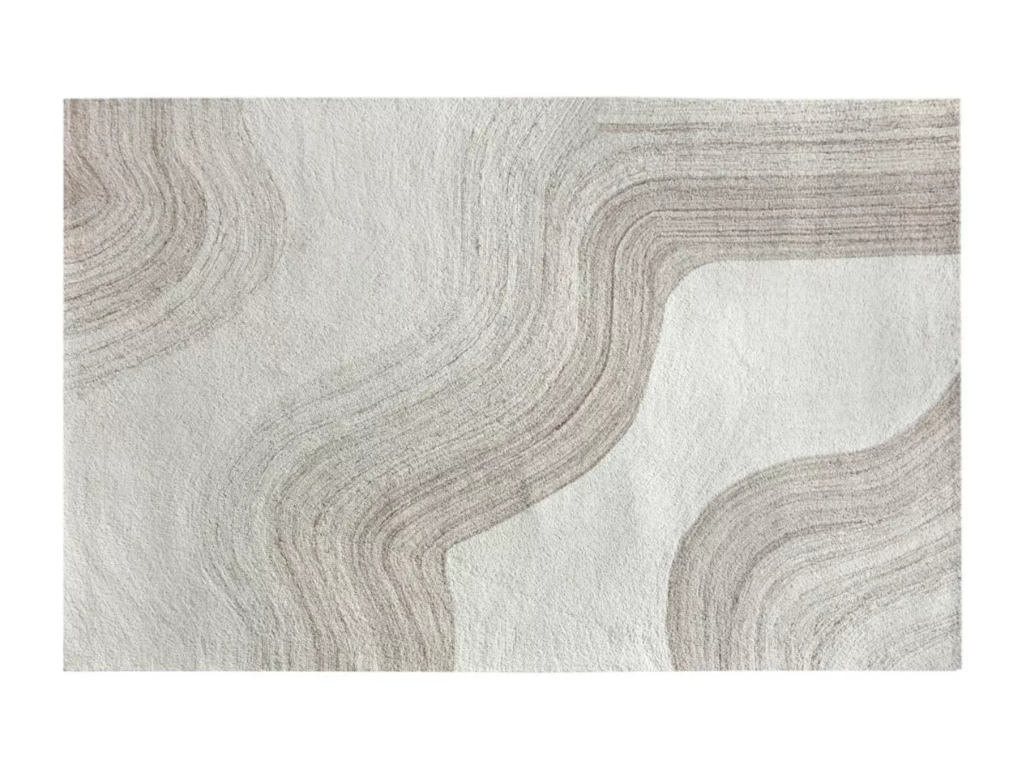 Teppich - 100 % Wolle - handgefertigt - 160 x 230 cm - 1800 g/m2 - Beige & günstig online kaufen