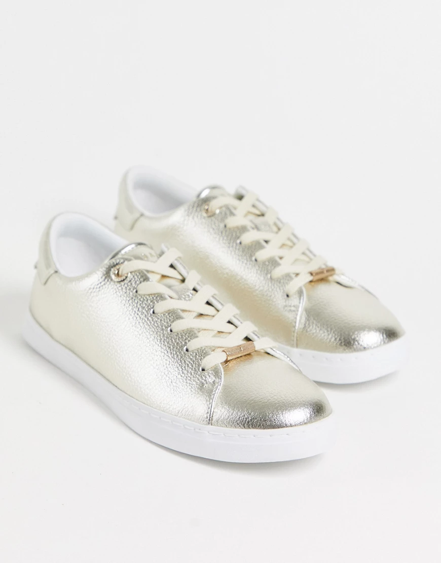 Ted Baker – Ellizah – Sneaker in Gold-Goldfarben günstig online kaufen