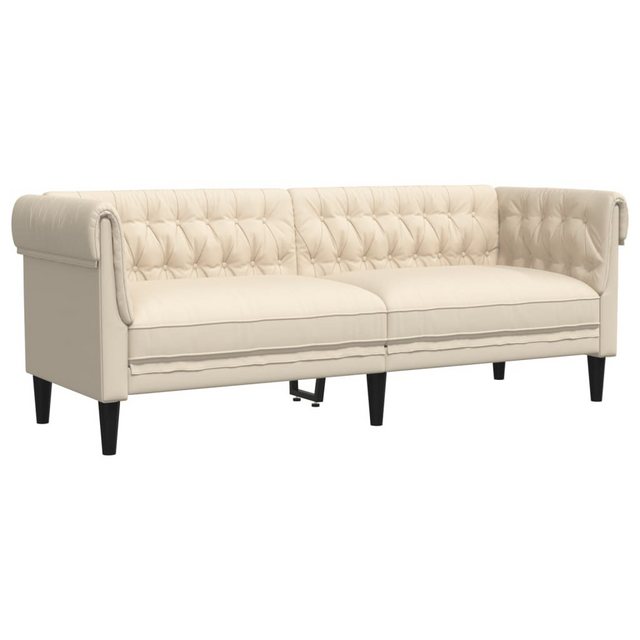 vidaXL Sofa 3-Sitzer-Sofa Chesterfield Leinen günstig online kaufen