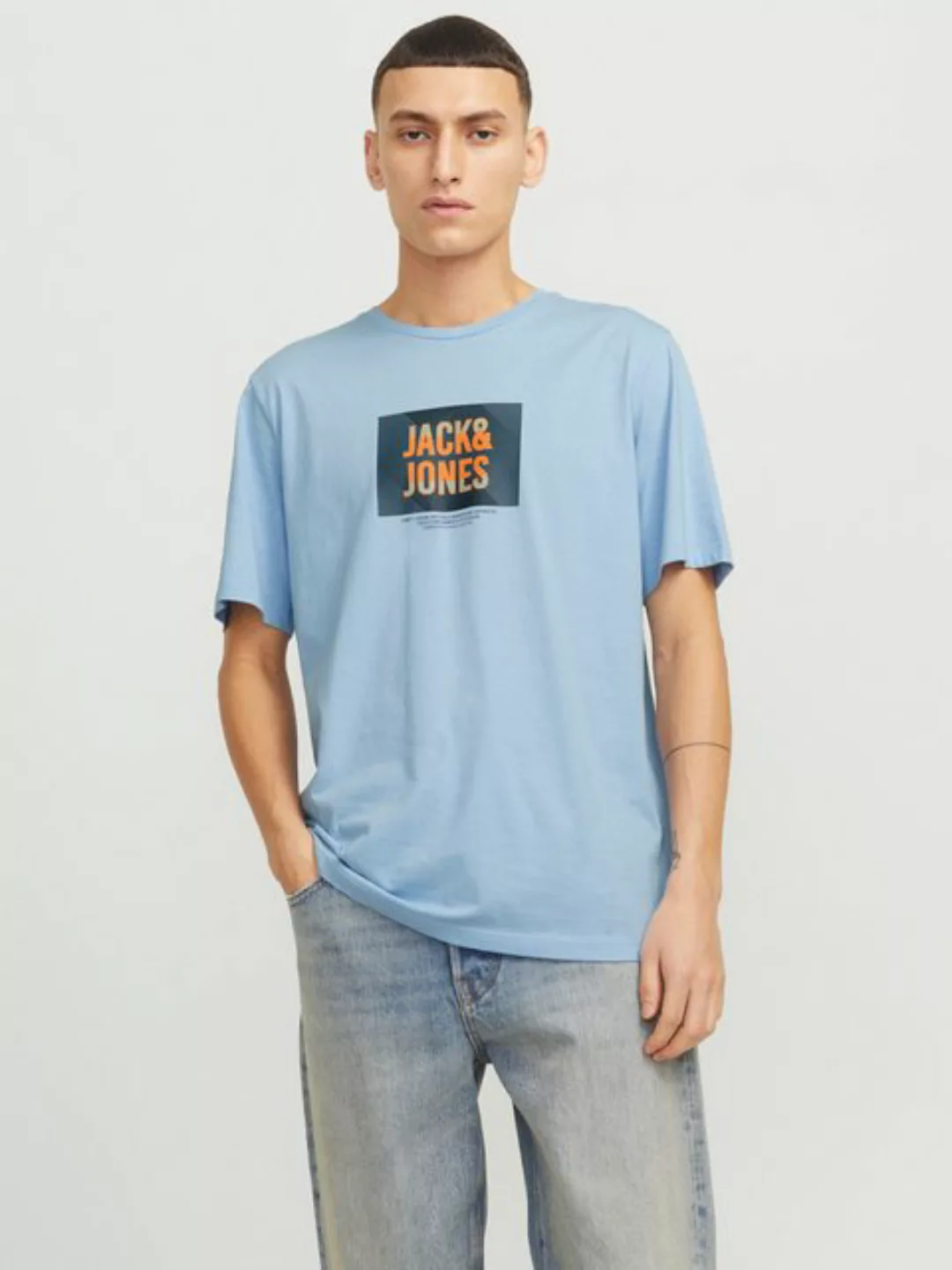 Jack & Jones Print-Shirt "JJHUDSON TEE SS CREW NECK" günstig online kaufen