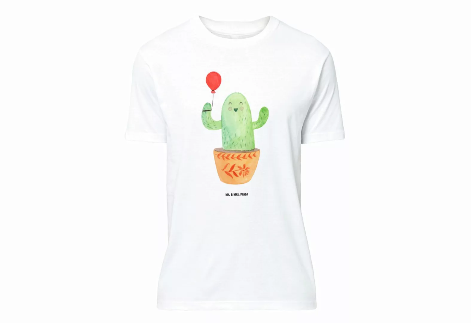 Mr. & Mrs. Panda T-Shirt Kaktus Luftballon - Weiß - Geschenk, Shirt, Männer günstig online kaufen