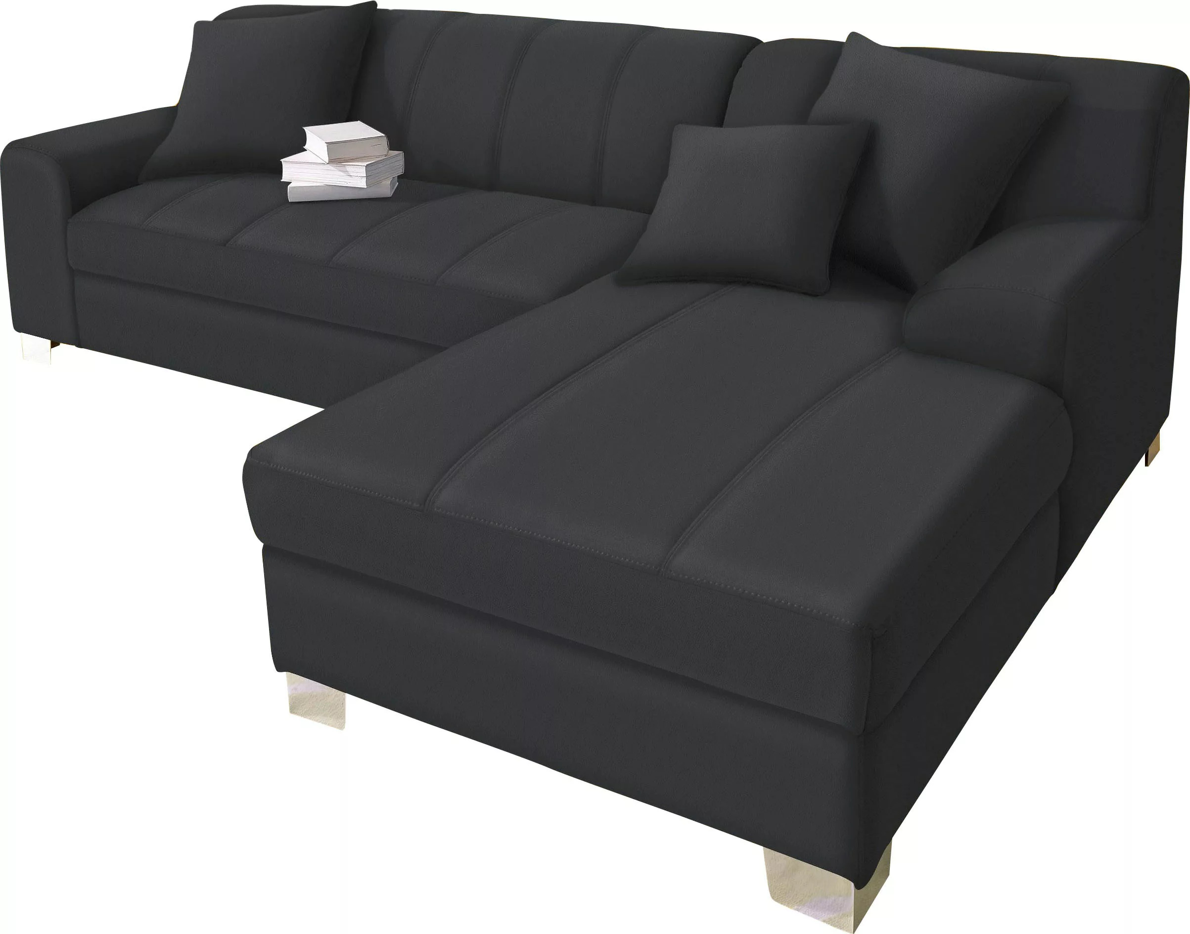 INOSIGN Ecksofa "Turah incl. Zierkissen, moderne Steppung, auch in Leder", günstig online kaufen