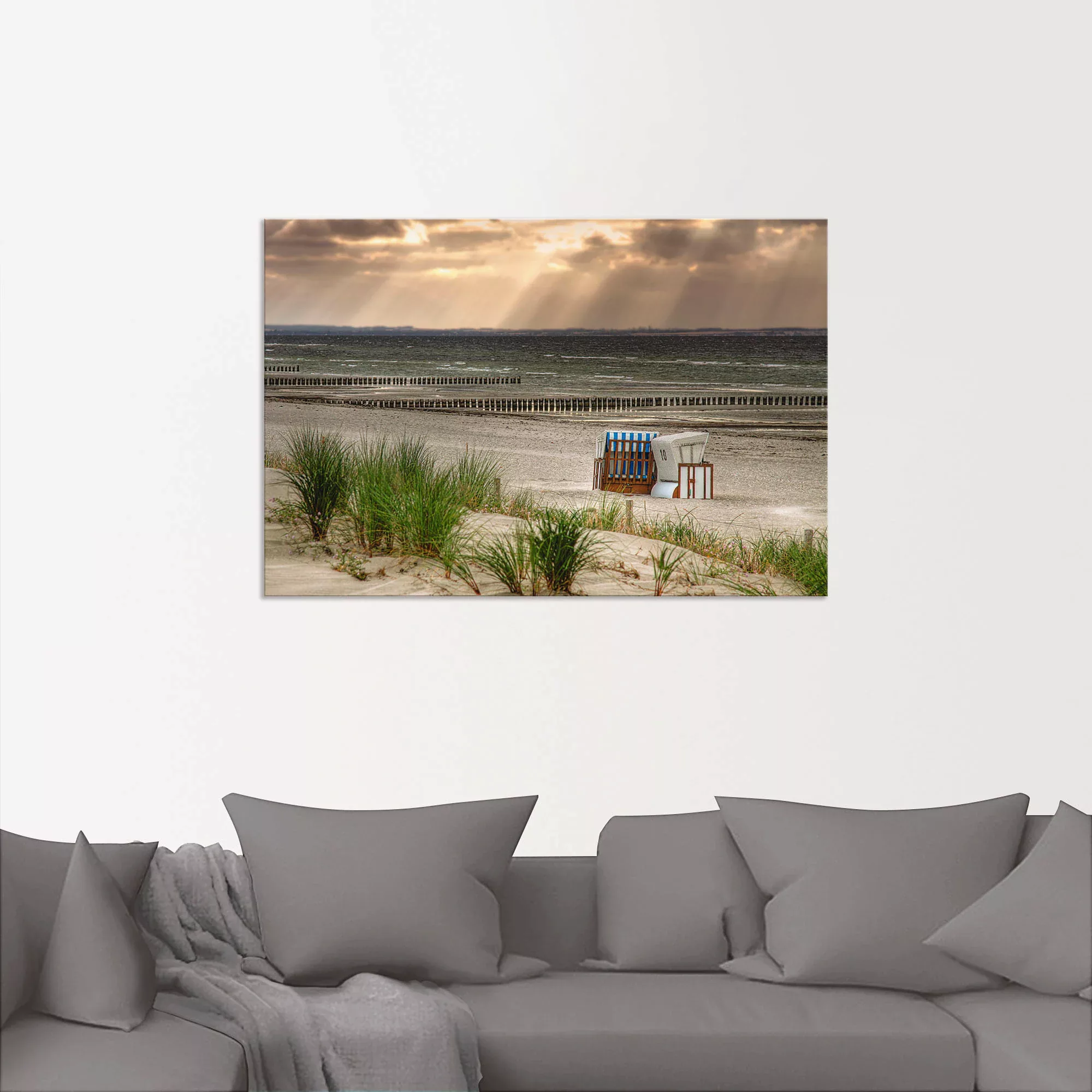 Artland Wandbild "Schwarzer Busch Strand auf Insel Poel", Strand, (1 St.), günstig online kaufen