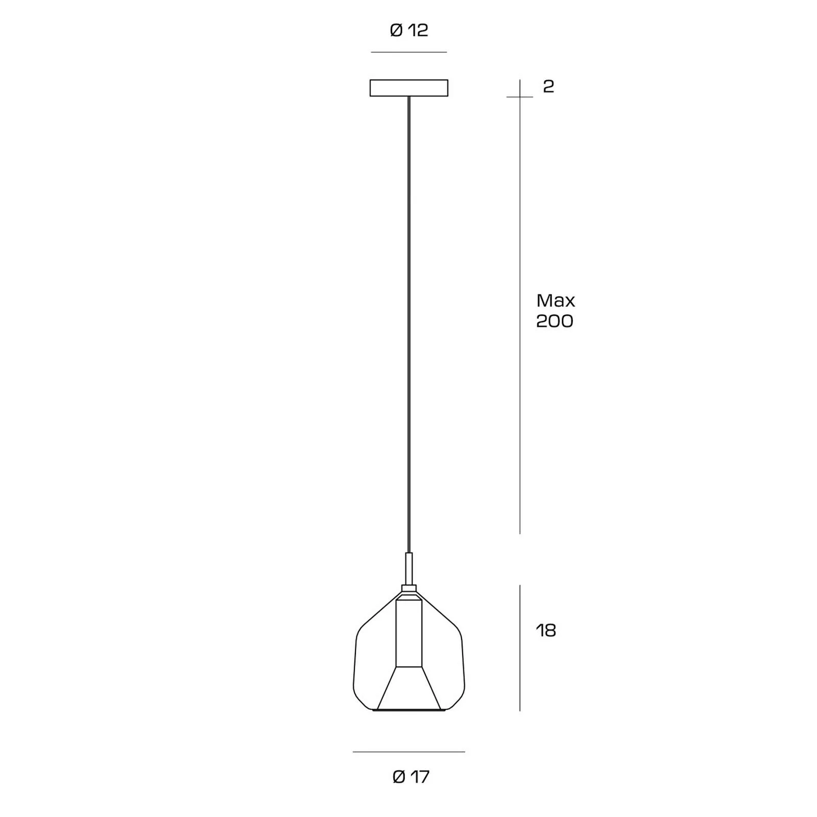 Hängeleuchte X-Ray, einflammig, Glas Ø 17cm kupfer günstig online kaufen