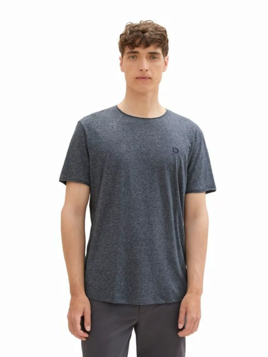 TOM TAILOR Denim T-Shirt in Melange Optik günstig online kaufen