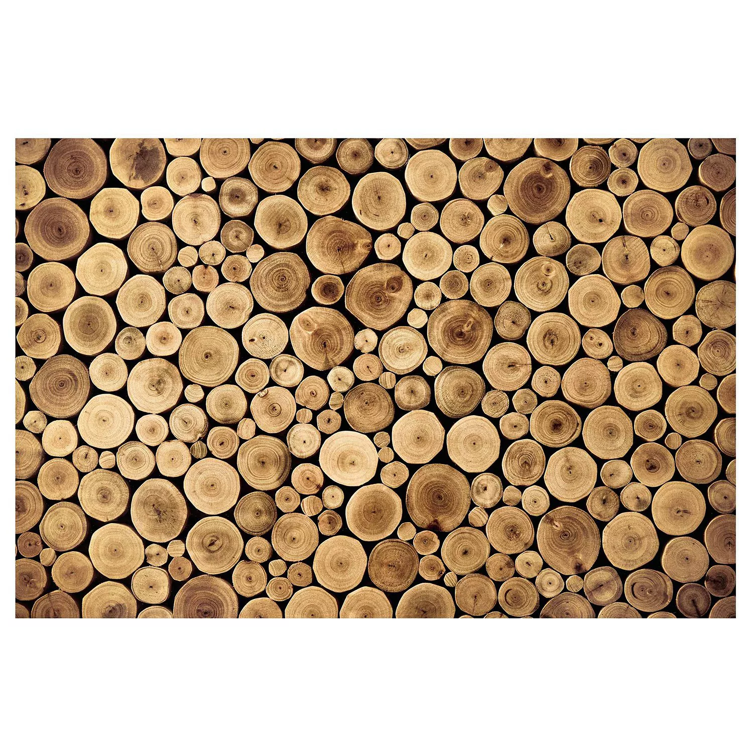Bilderwelten Fototapete Homey Firewood braun Gr. 384 x 255 günstig online kaufen