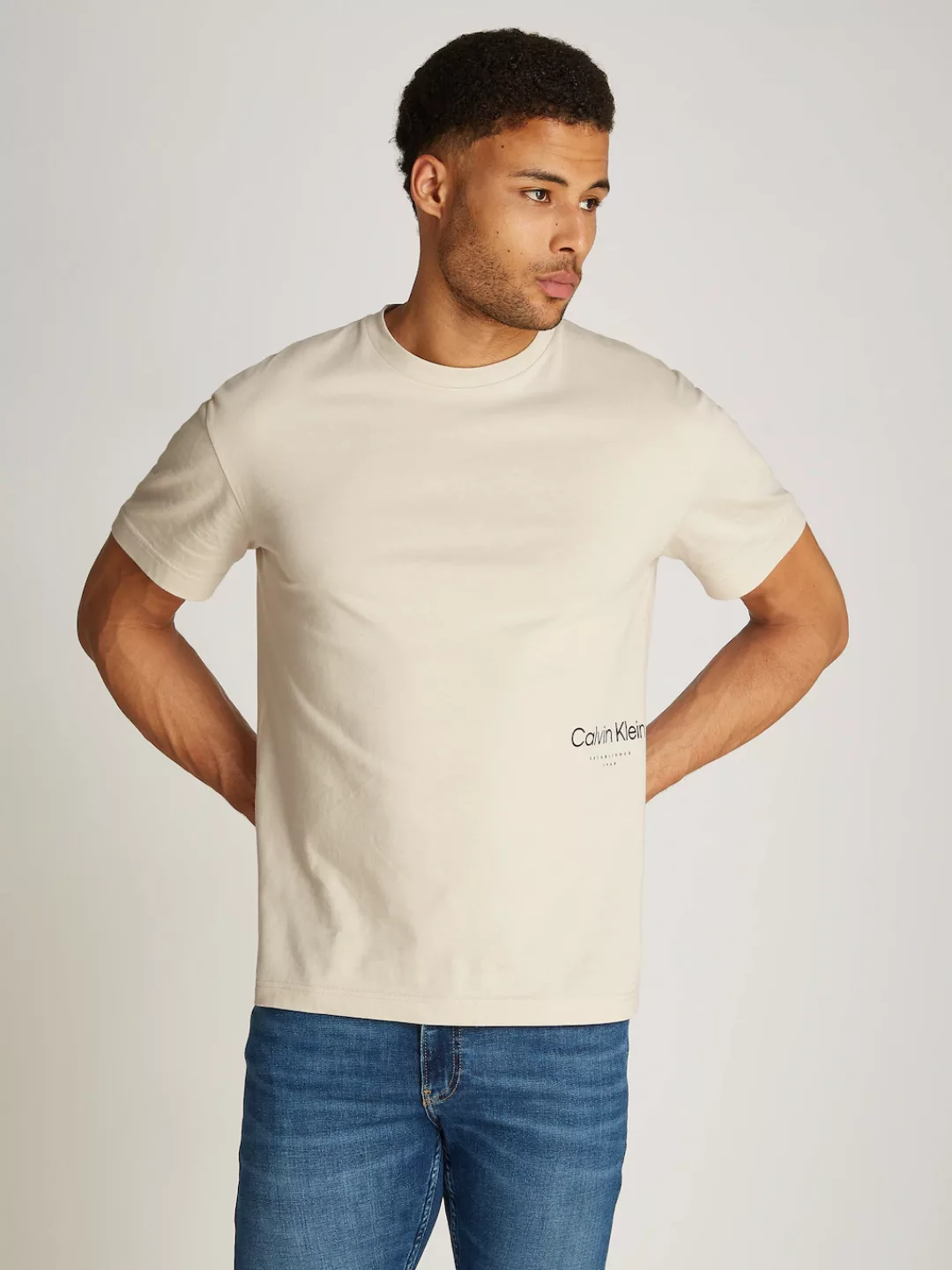 Calvin Klein T-Shirt "OFF PLACEMENT LOGO T-SHIRT", mit Logoschriftzug günstig online kaufen
