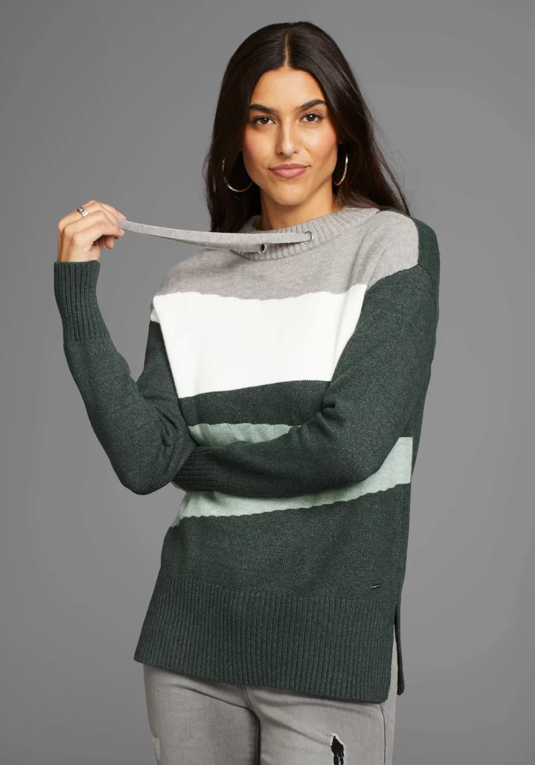 Laura Scott Streifenpullover mit Bindebändern - NEUE KOLLEKTION günstig online kaufen