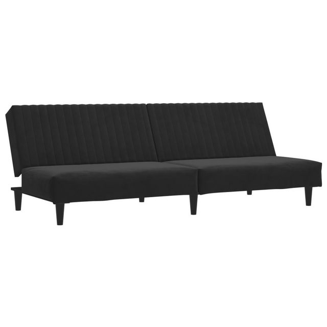 vidaXL Sofa Schlafsofa 2-Sitzer Schwarz Samt günstig online kaufen