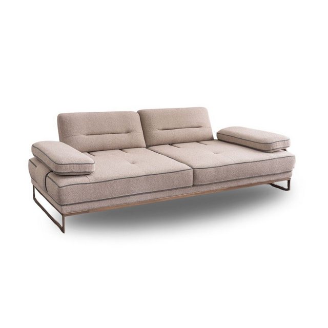 JVmoebel Sofa Stilvolles Beiges Sofa Wohnzimmer Dreisitzer Designer Polster günstig online kaufen