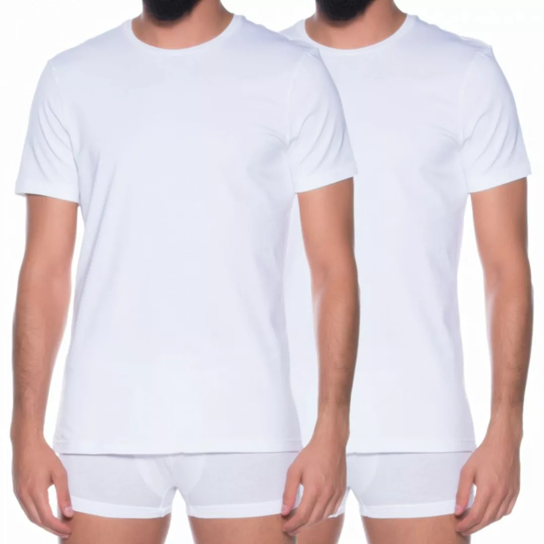 Bread & Boxers 2-er Set Crew Neck T-Shirt Weiß günstig online kaufen