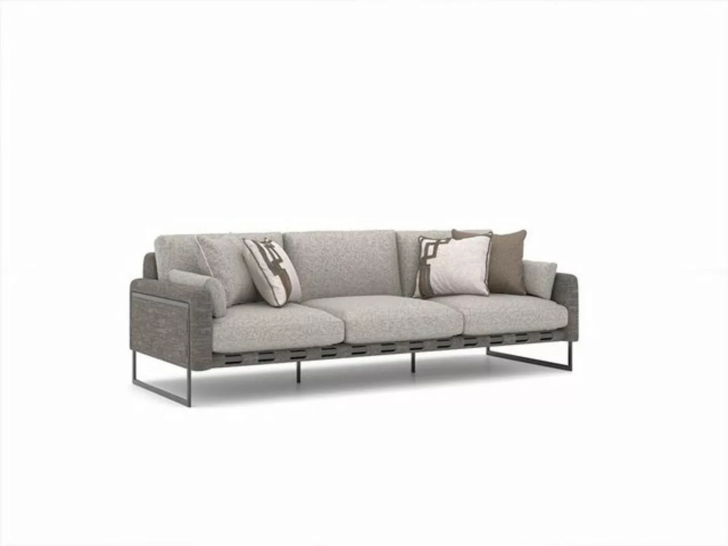 JVmoebel 3-Sitzer Wohnzimmer Luxus Grau Dreisitzer Sofa Modern Textil, 1 Te günstig online kaufen