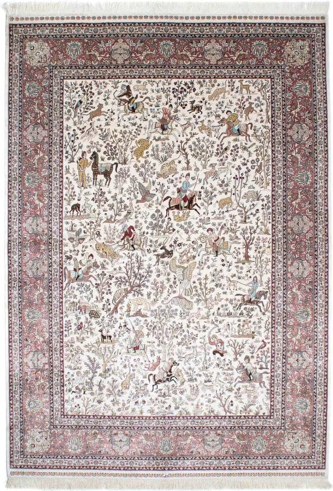 morgenland Orientteppich »Hereke - 244 x 169 cm - beige«, rechteckig, 3 mm günstig online kaufen