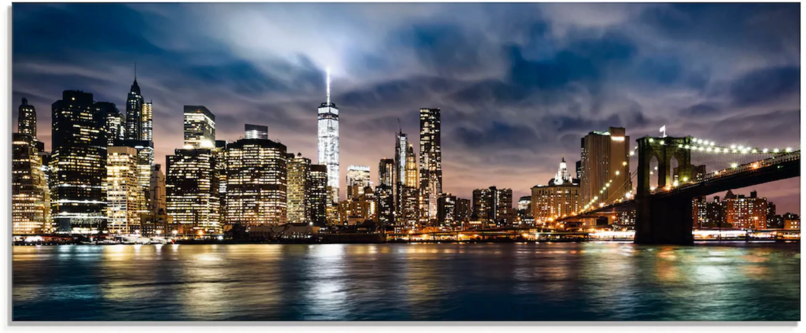 Artland Glasbild "Sonnenaufgang über Manhattan", Amerika, (1 St.) günstig online kaufen