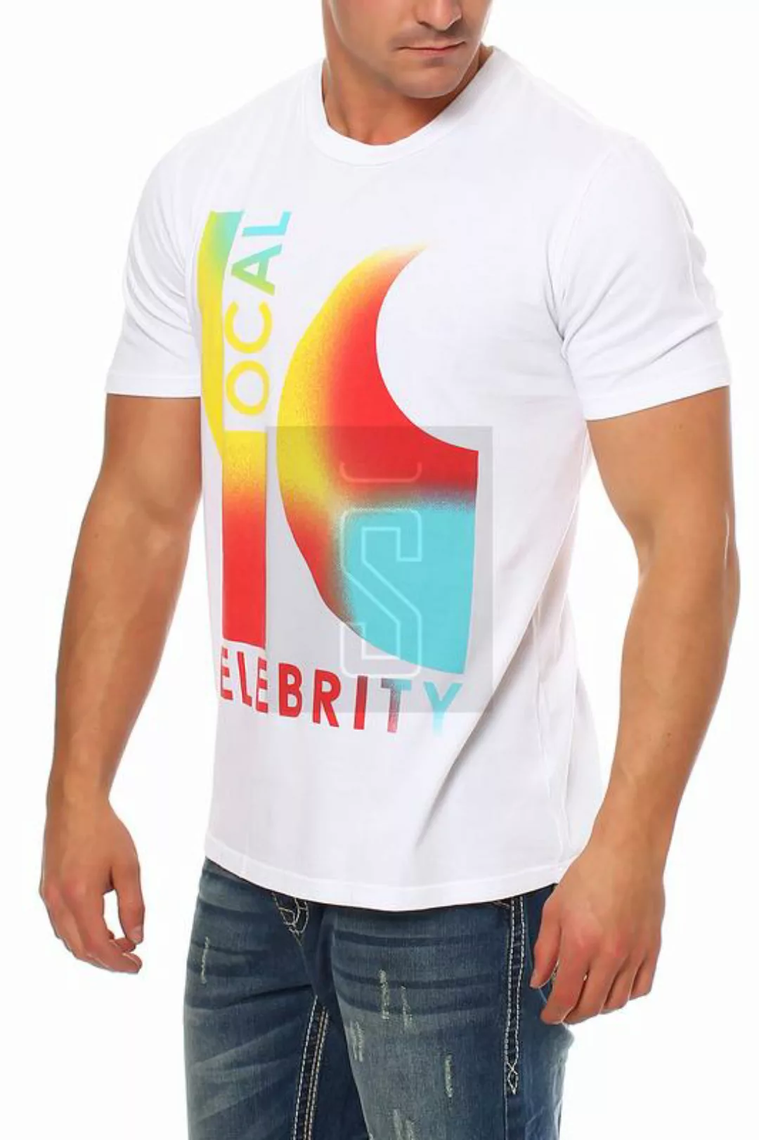 Local Celebrity Herren T-Shirt Shirt Kurzarmshirt LC WAVE CREW günstig online kaufen