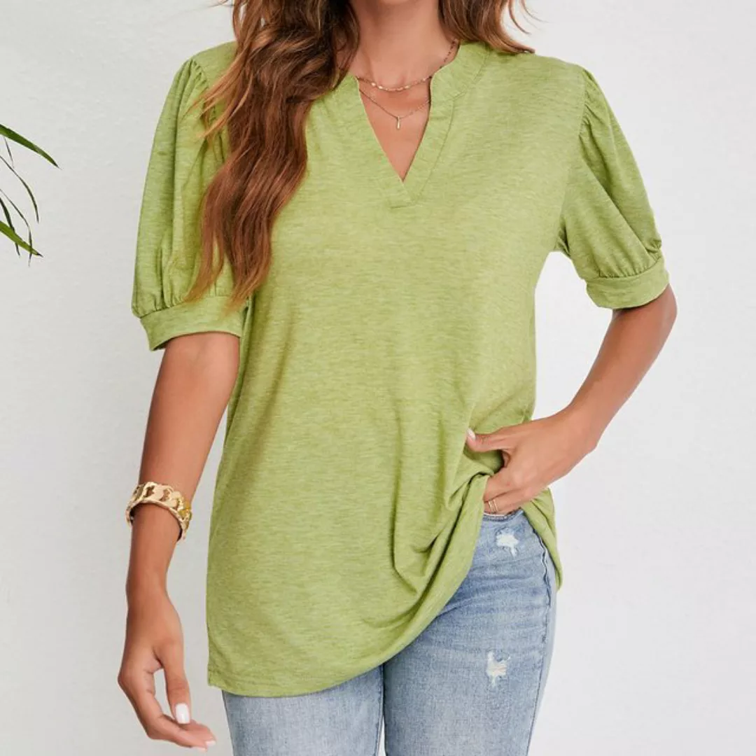 AFAZ New Trading UG Kurzarmshirt Lässiges Damen-T-Shirt mit V-Ausschnitt un günstig online kaufen