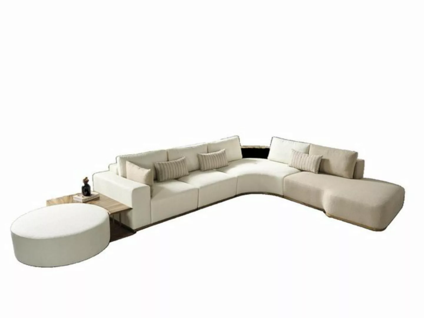 JVmoebel Ecksofa Weißes Modernes Ecksofa L-Form Couch Luxus Polstersofa Woh günstig online kaufen