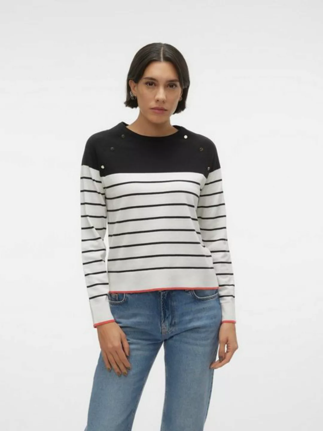 Vero Moda Strickpullover "VMALMA LS O-NECK RAGLAN PULLOVER BOO" günstig online kaufen