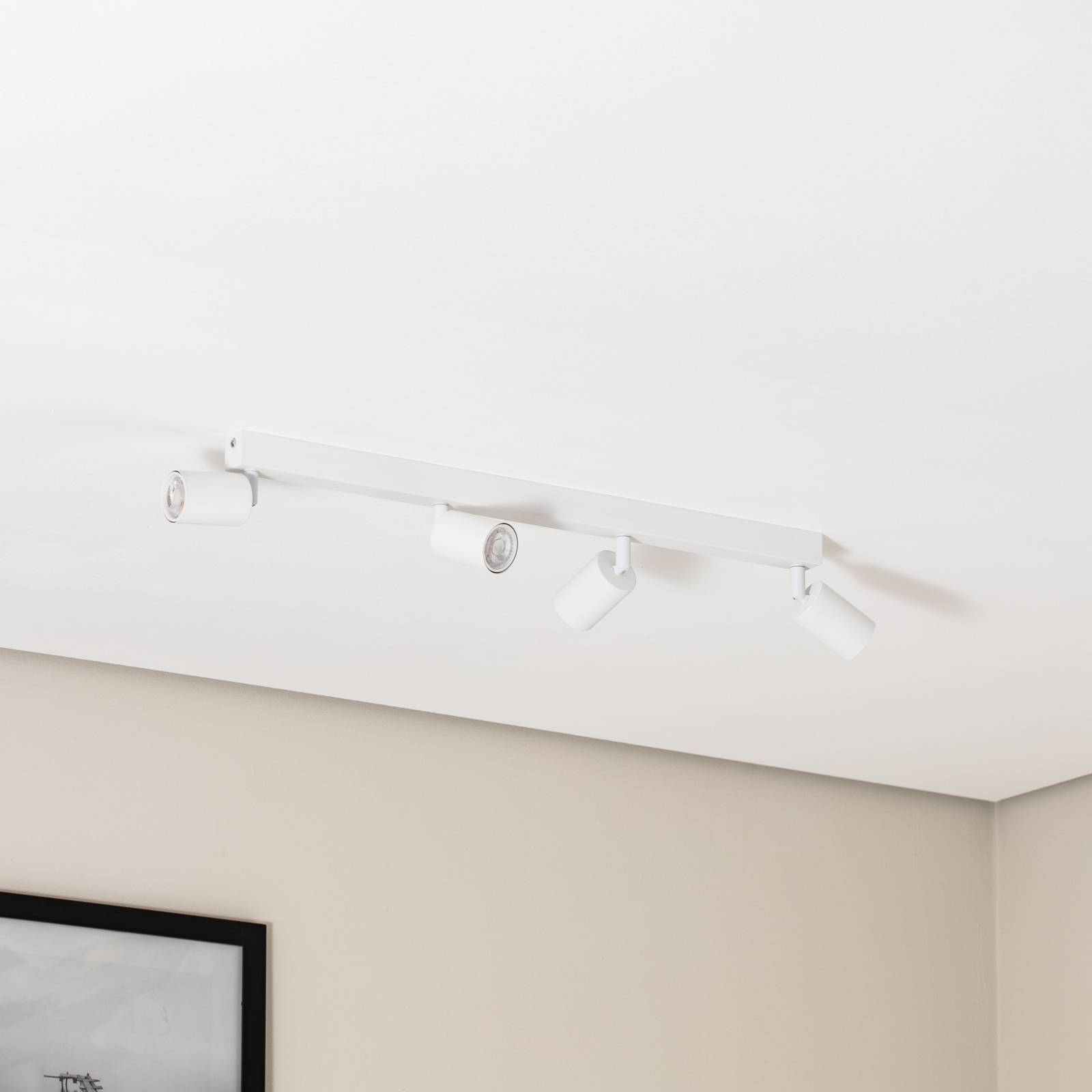 Deckenstrahler Top, weiß, 83 cm, 4-flg., Metall, GU10 günstig online kaufen