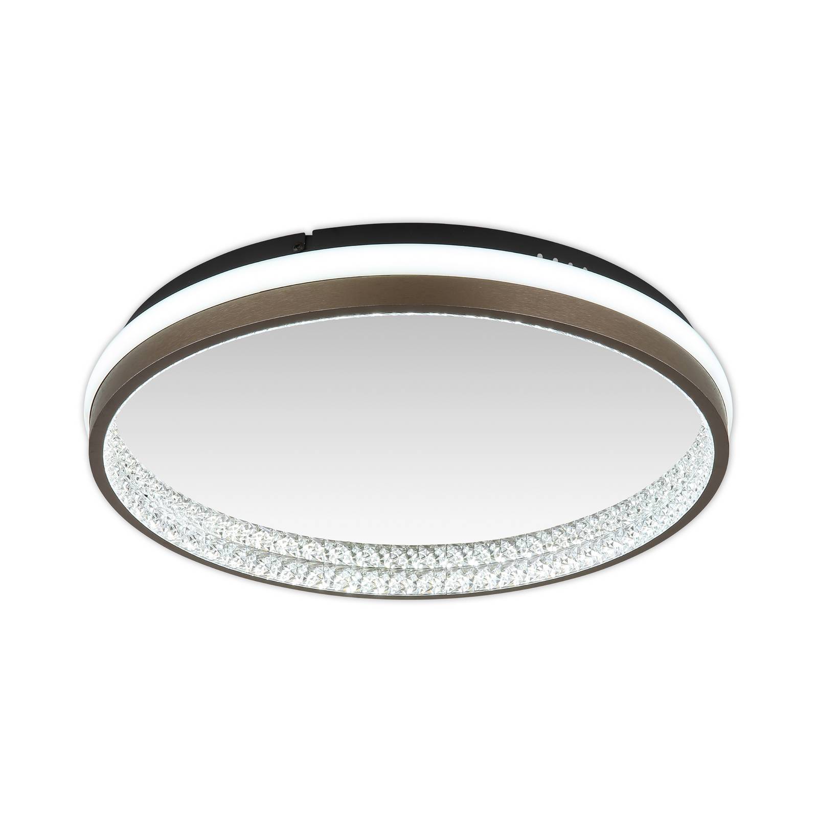 LED-Deckenlampe Della, Ø 40 cm, dunkelgrau, Metall günstig online kaufen