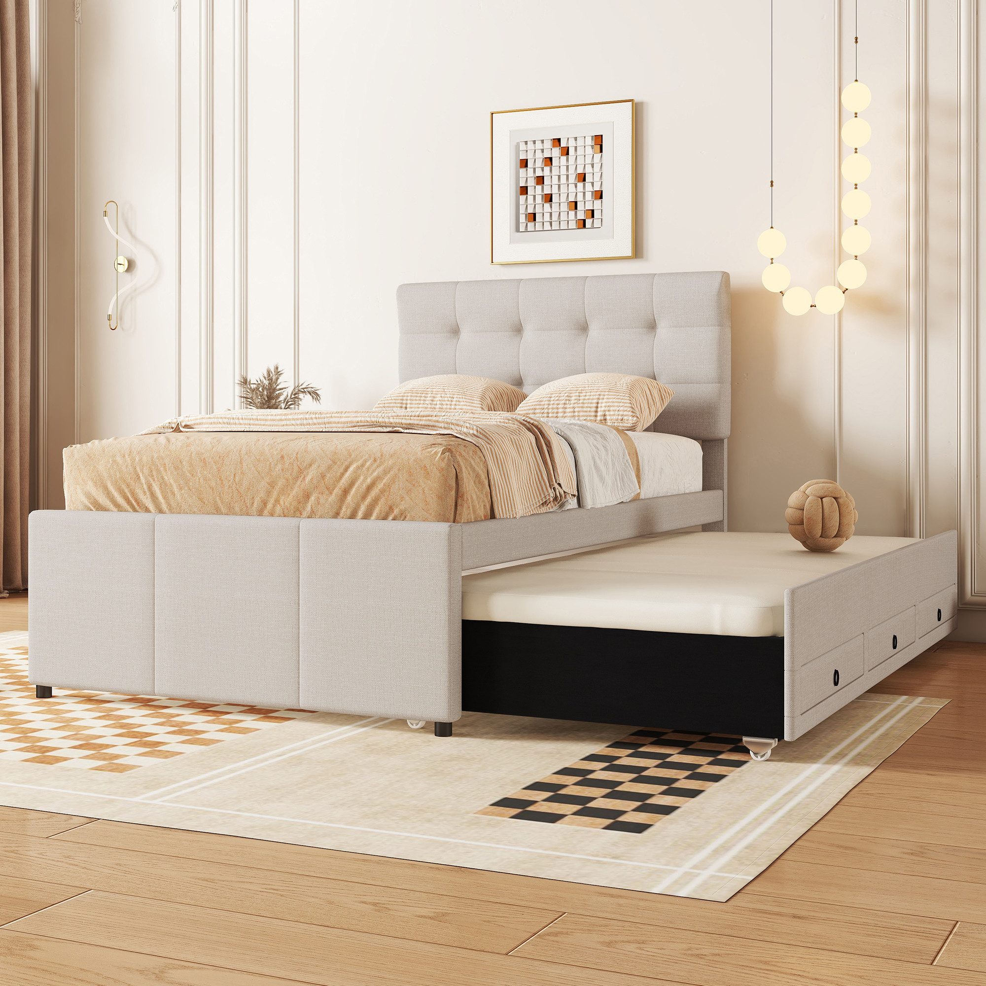 STILVORA Polsterbett 90x200 mit stauraum und günstig online kaufen