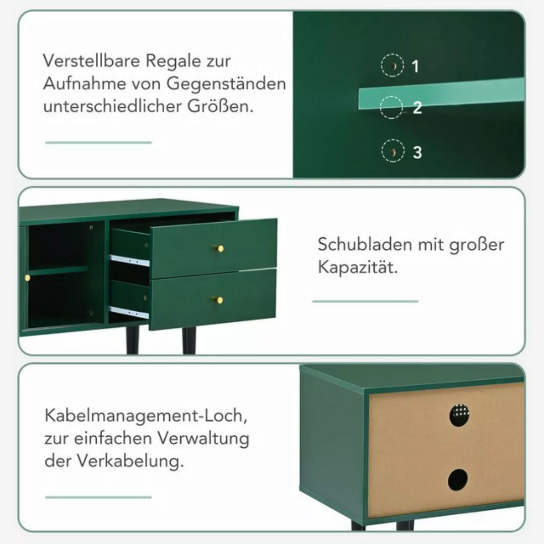 OBOSOE TV-Schrank Stilvoller TV-Ständer mit Rattan-Schiebetüren, praktische günstig online kaufen