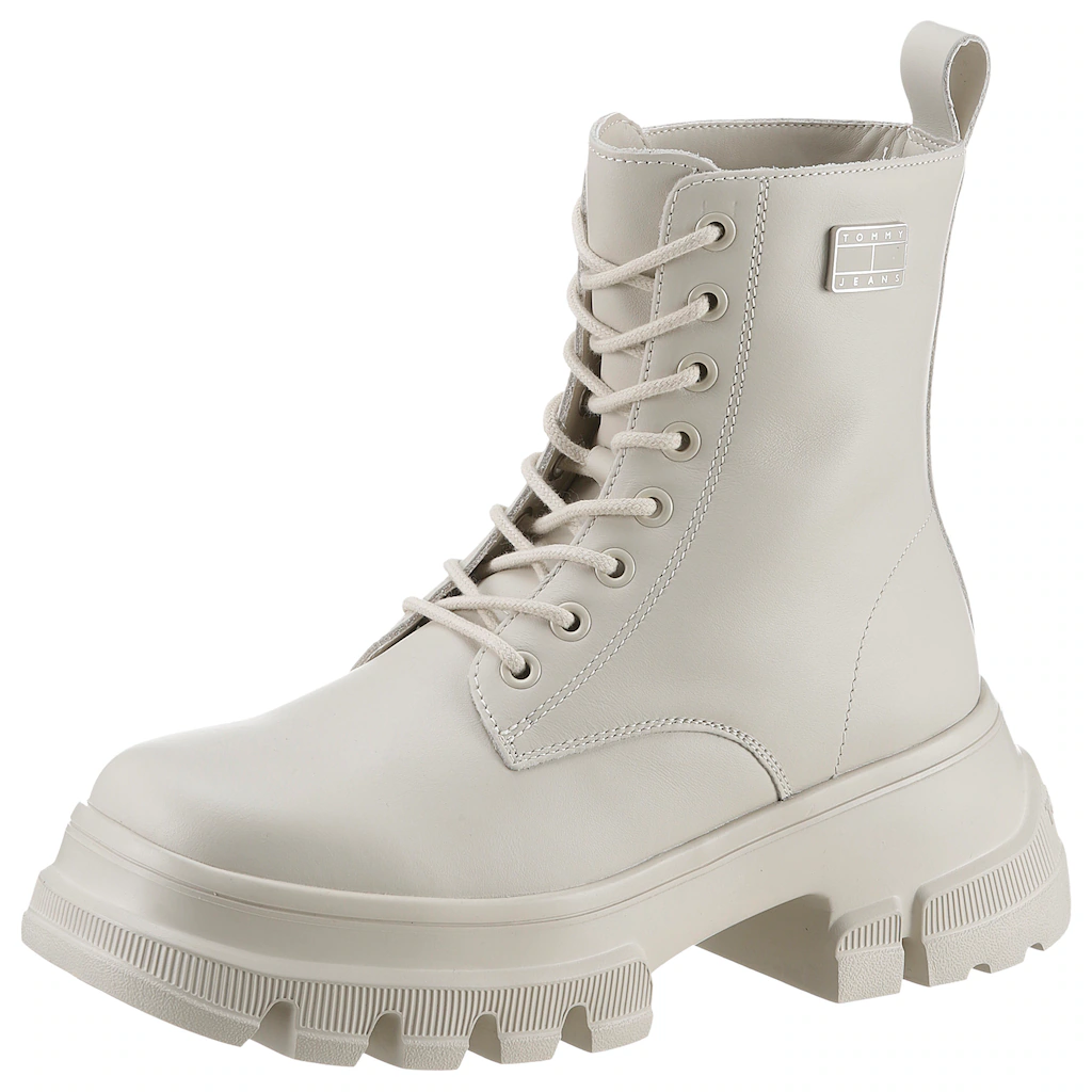 Tommy Jeans Schnürboots "TJW CHUNKY LEATHER BOOT", mit Marken-Logo günstig online kaufen