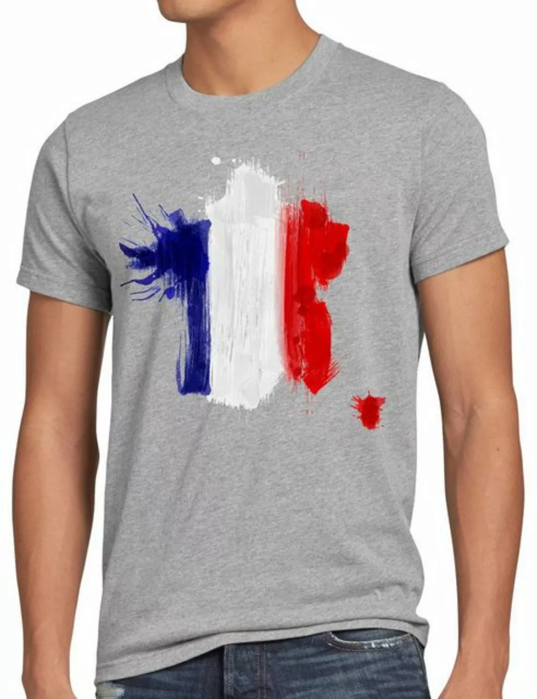 style3 T-Shirt Flagge Frankreich Fußball Sport France WM EM Fahne günstig online kaufen