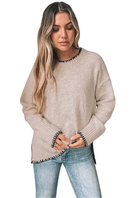 Zoclack Rundhalspullover Pullover mit Rundhalsausschnitt für Damen günstig online kaufen