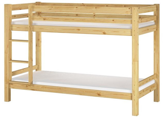 ERST-HOLZ Etagenbett Etagenbett 90x200 Kiefer massiv mit Rollrost und Matra günstig online kaufen