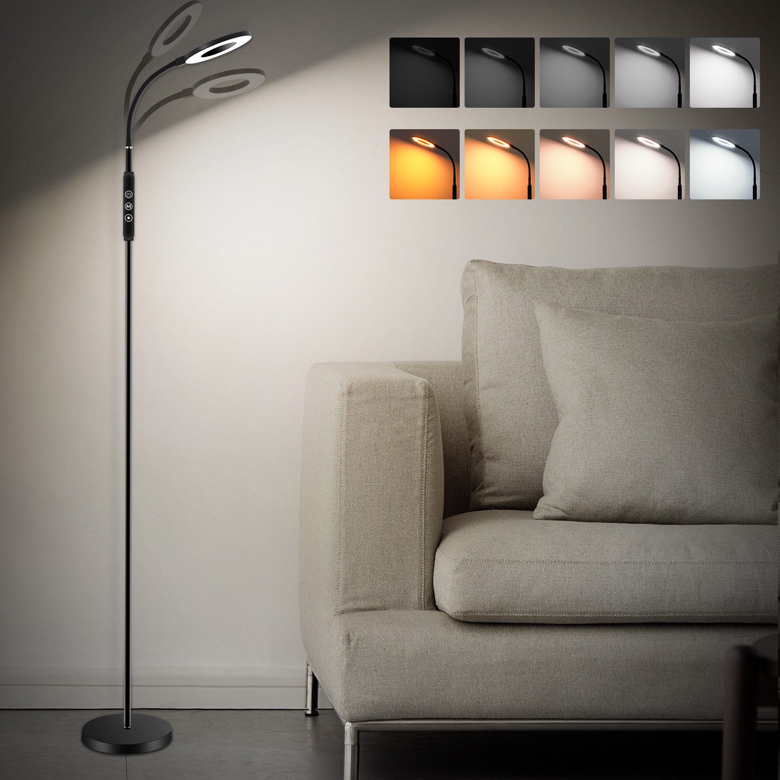 Oraymin LED Stehlampe Dimmbar, 1800-6000K Stehlampe günstig online kaufen