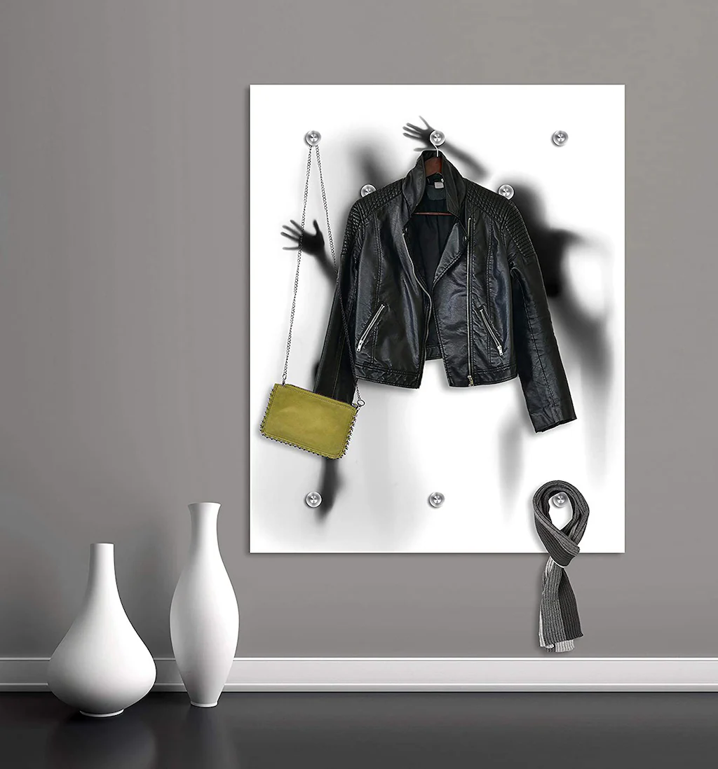 queence Garderobenleiste "Girlsclub", Wand Garderobe, stylisch, weiß, platz günstig online kaufen