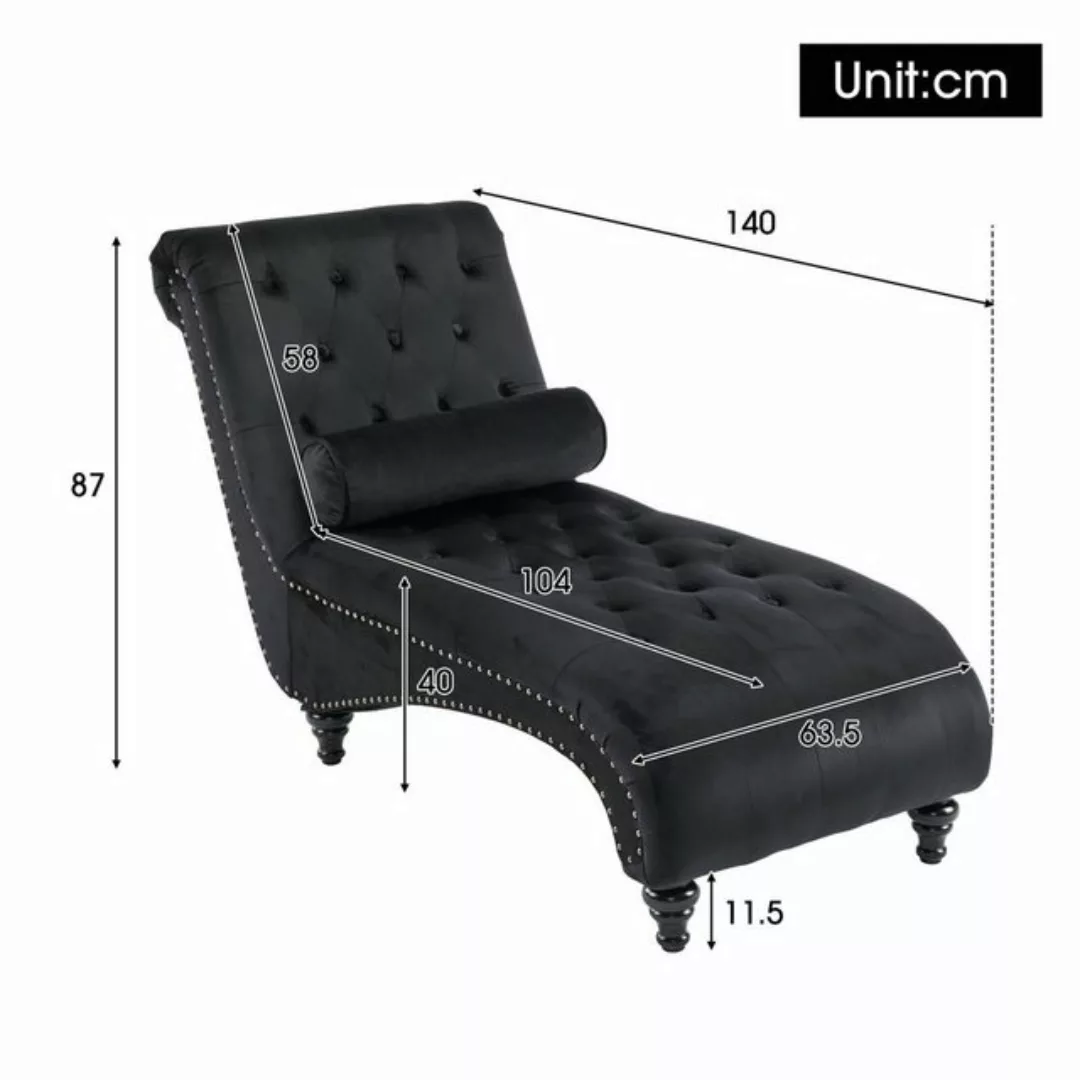 Furnishings Home Sofa Schwarz Couch Liegestuhl, Set günstig online kaufen