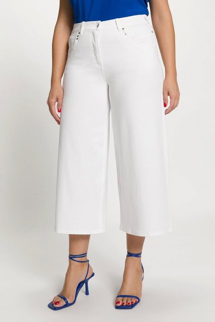 Ulla Popken Culotte Jeans-Culotte weites Bein Komfortbund günstig online kaufen