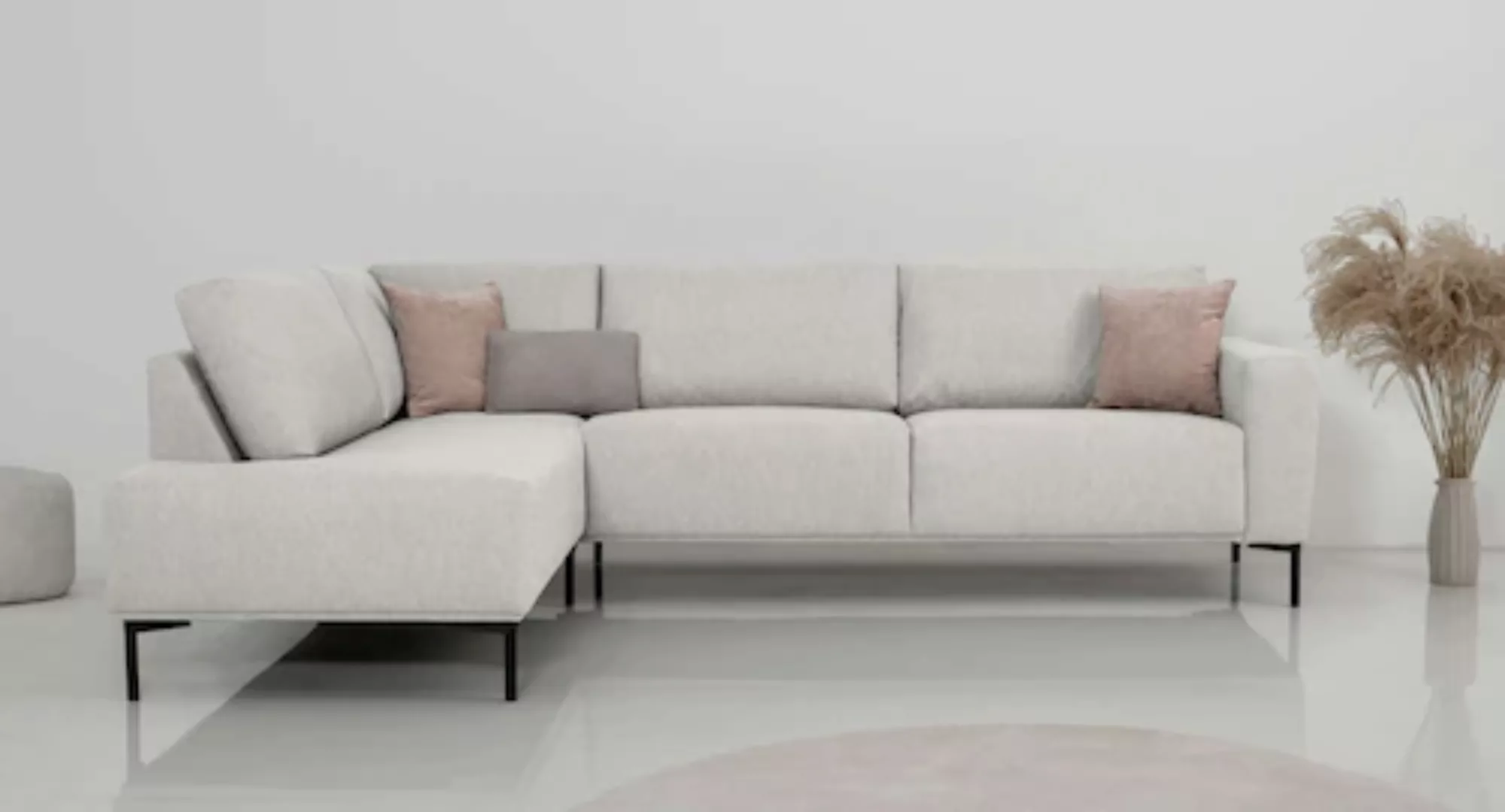 andas Ecksofa "Melby", (2 St.), Breite 275 cm, in einem weichen Struktur St günstig online kaufen