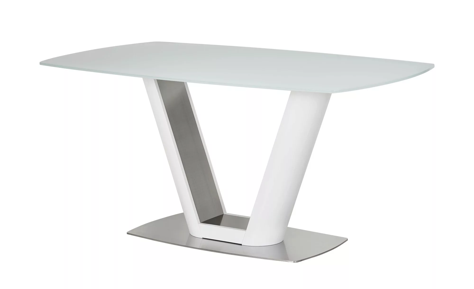 uno Glas-Säulentisch  Dylan - weiß - 95 cm - 76 cm - Tische > Esstische - M günstig online kaufen