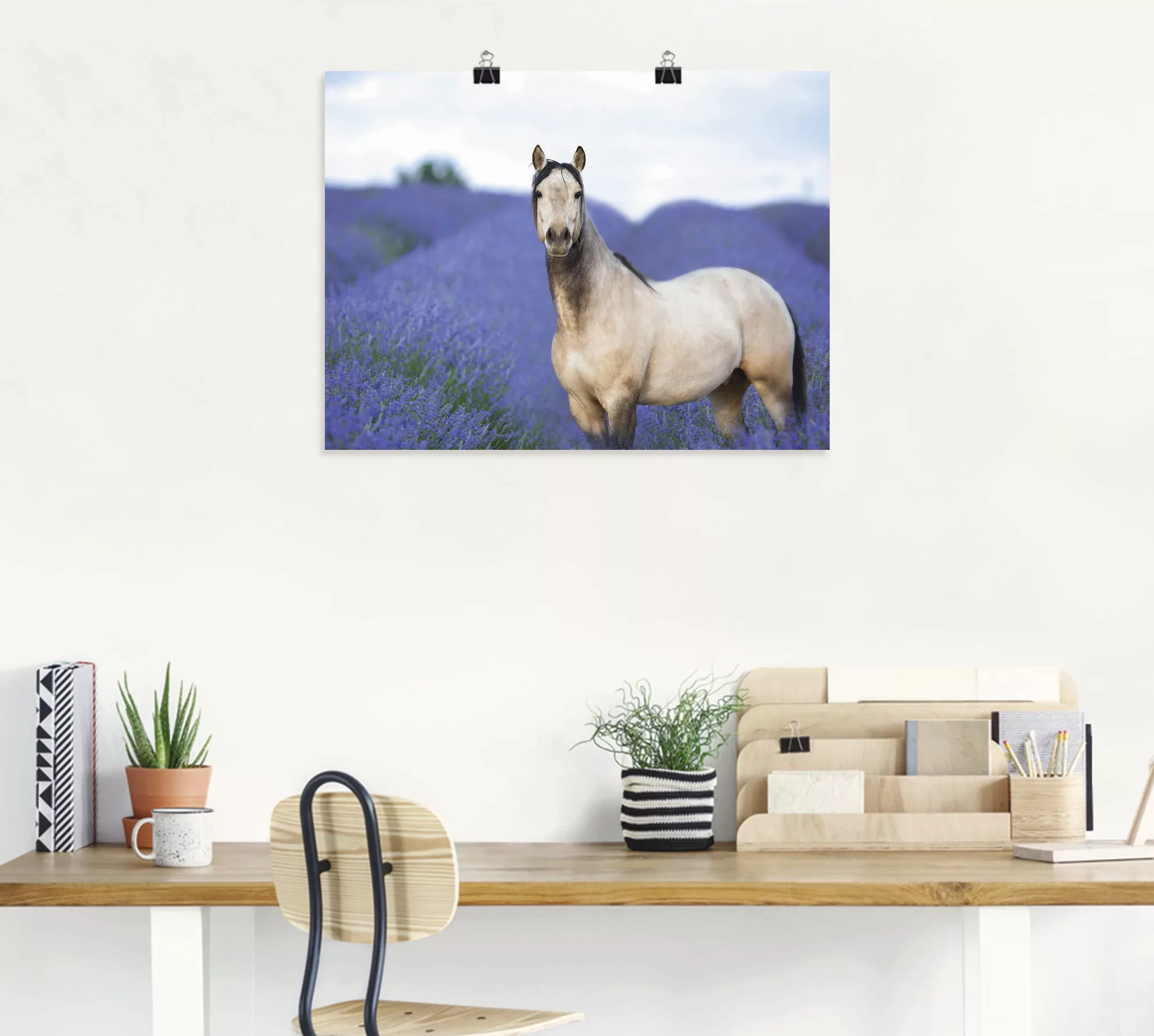 Artland Wandbild "Pferd und Blumen III", Haustiere, (1 St.), als Leinwandbi günstig online kaufen