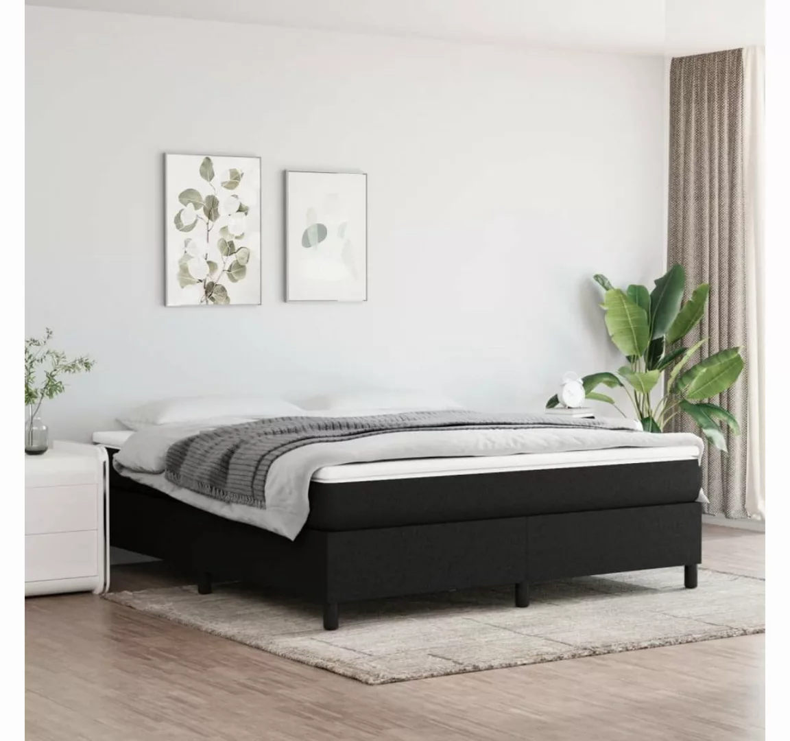 furnicato Bett Boxspringbett Schwarz 160x200 cm Stoff günstig online kaufen