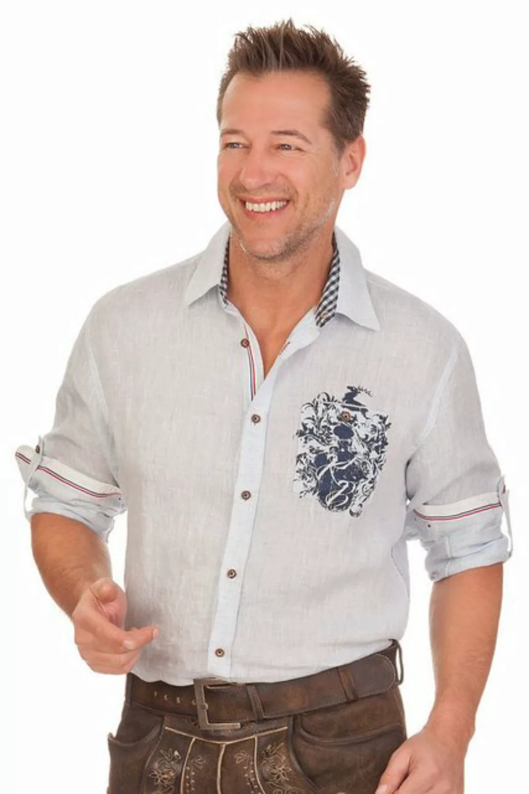 KRÜGER BUAM Trachtenhemd Trachtenhemd - ALEXANDER - hellblau günstig online kaufen