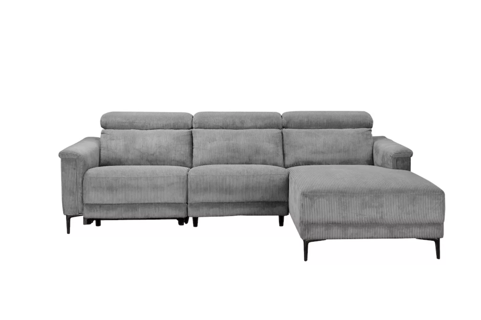 Places of Style Ecksofa "Lund in Cord, L-Form, 261 cm, mit manueller", o. e günstig online kaufen