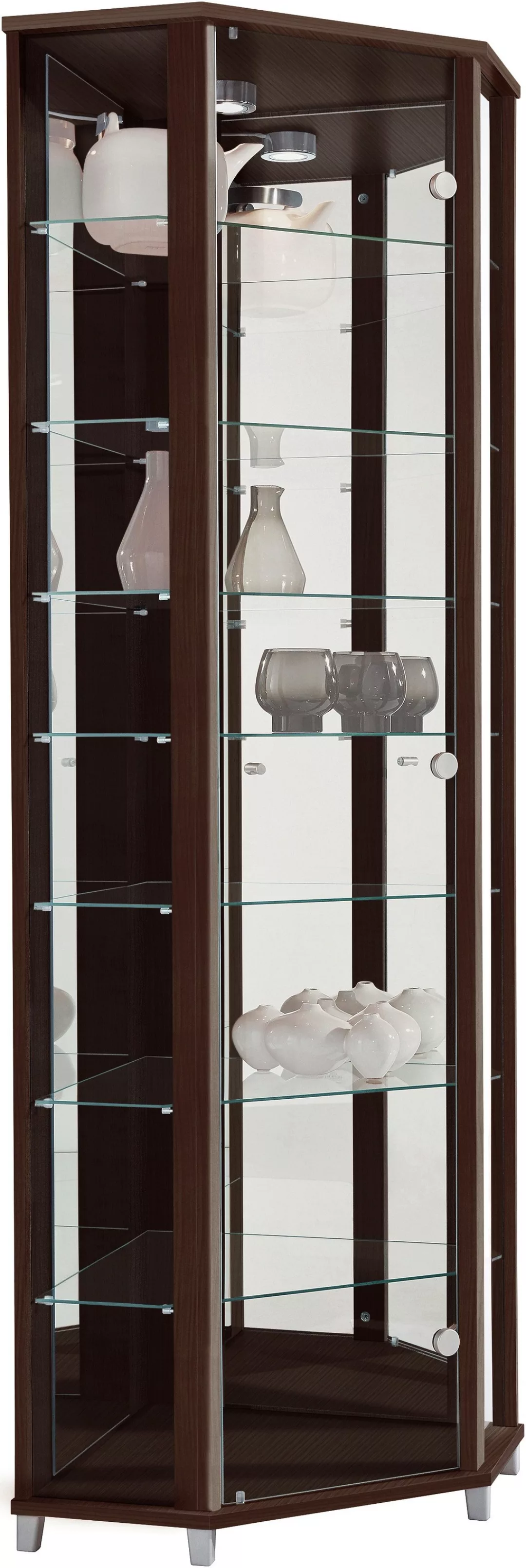 fif möbel Vitrine "TRIO", Eckvitrine/Glasvitrine 1x Glastür, perfekt für Sa günstig online kaufen