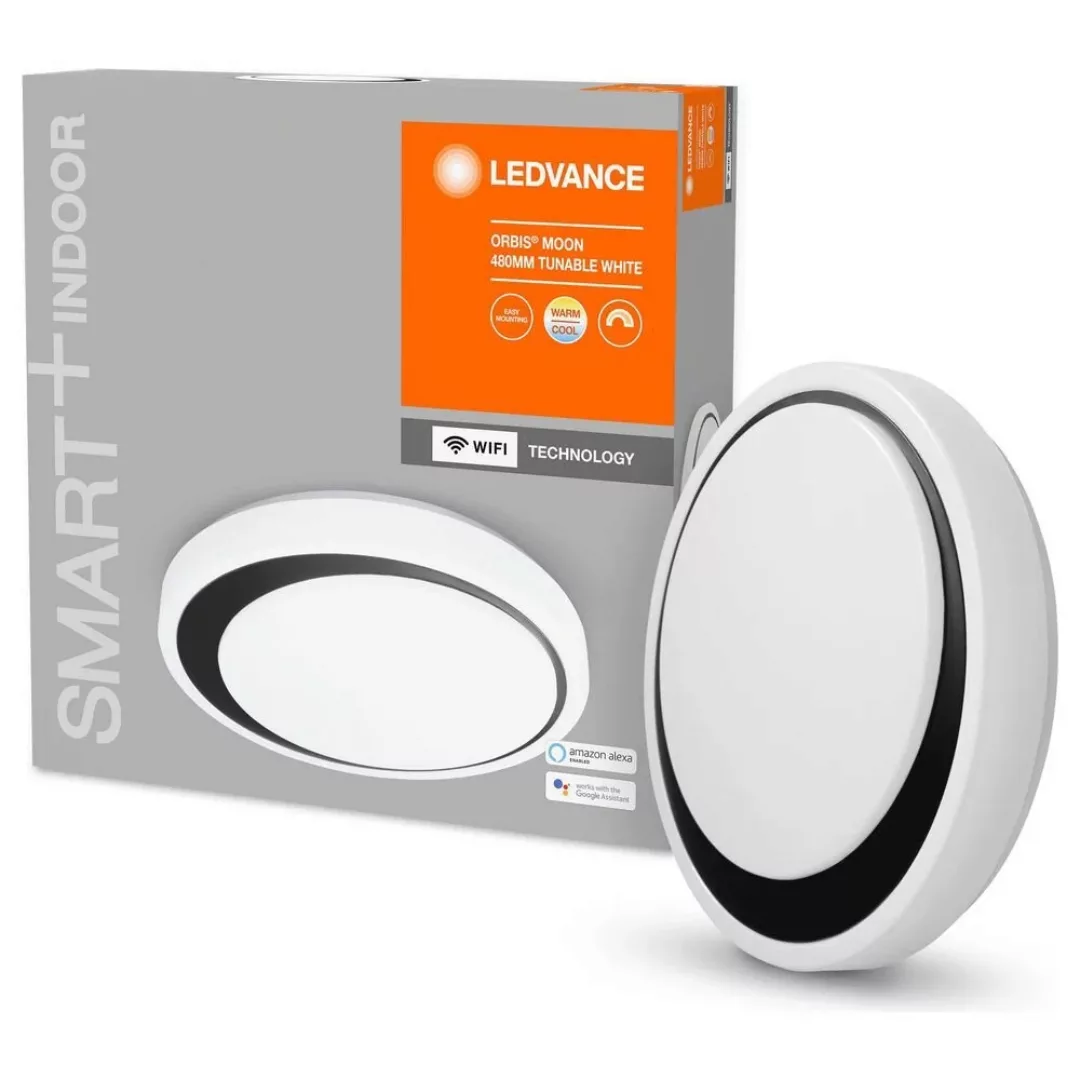SMART+ LED Deckenleuchte in Weiß und Schwarz 32W 3300lm 480mm günstig online kaufen