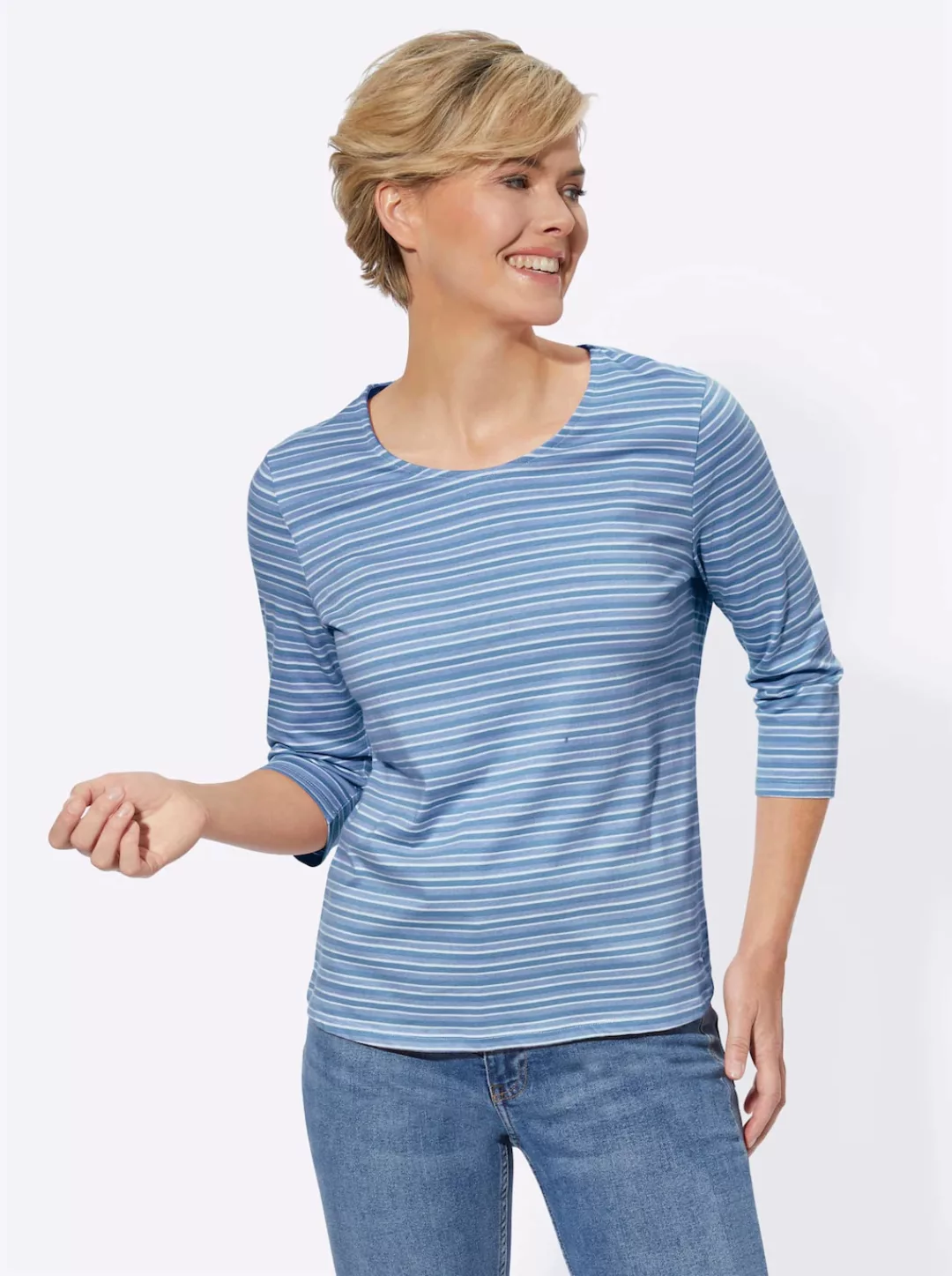 Casual Looks 3/4-Arm-Shirt "Ringelshirt" günstig online kaufen