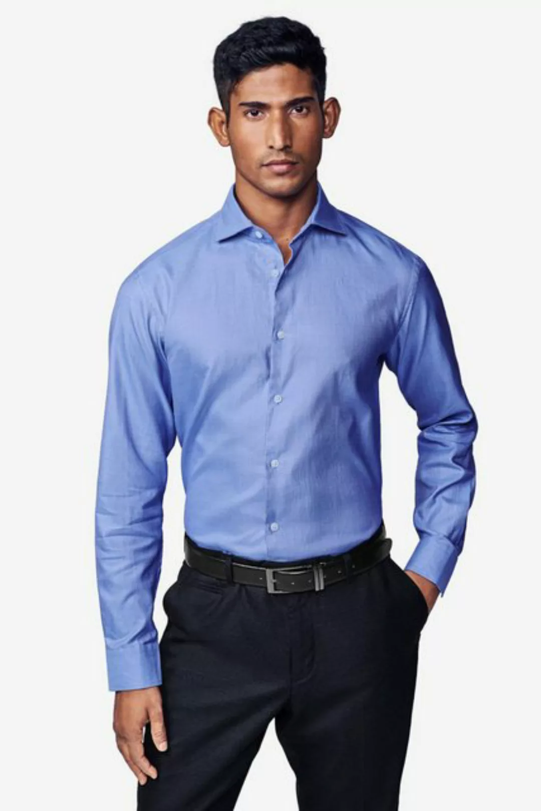 Next Langarmhemd Signature Slim Fit Strukturhemd, Cutaway-Kragen (1-tlg) günstig online kaufen