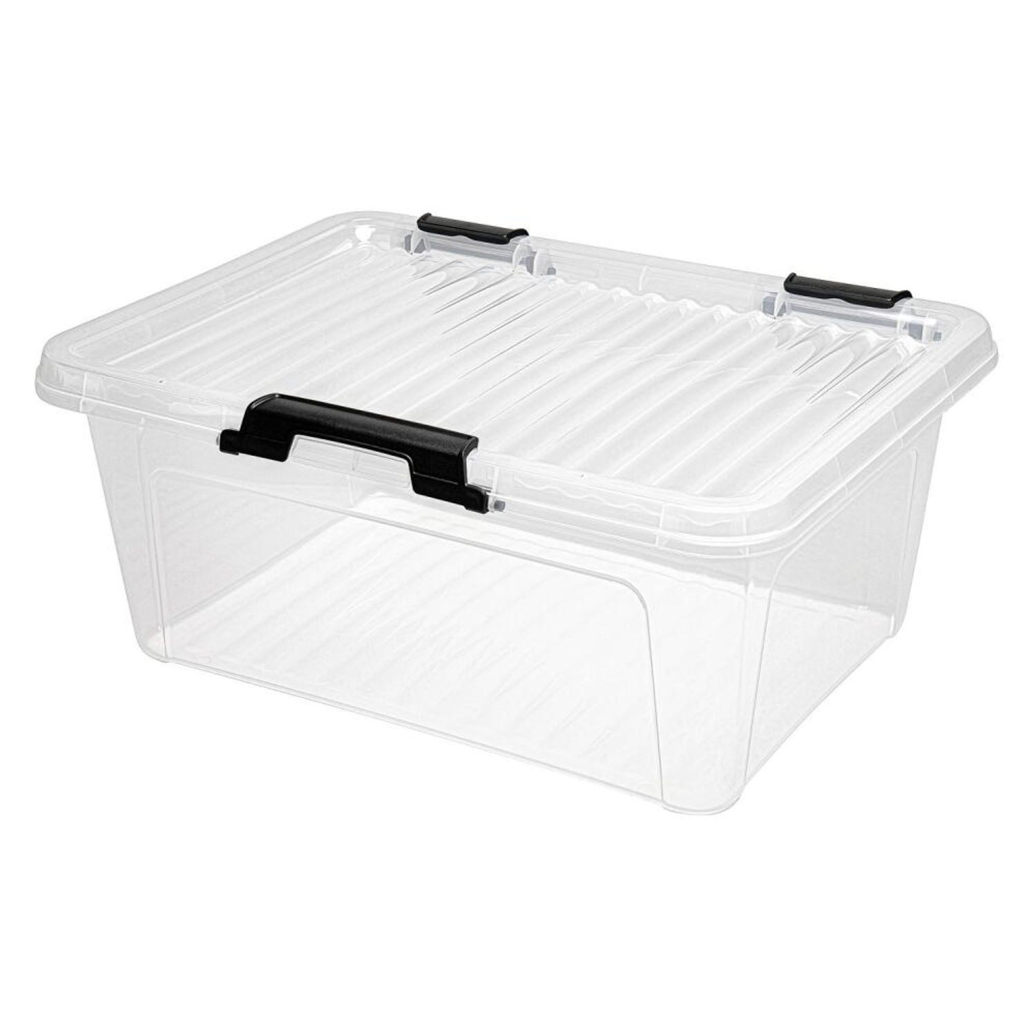 BURI Aufbewahrungsbox Scharnierboxen 11L 40x30x17cm Transparent günstig online kaufen